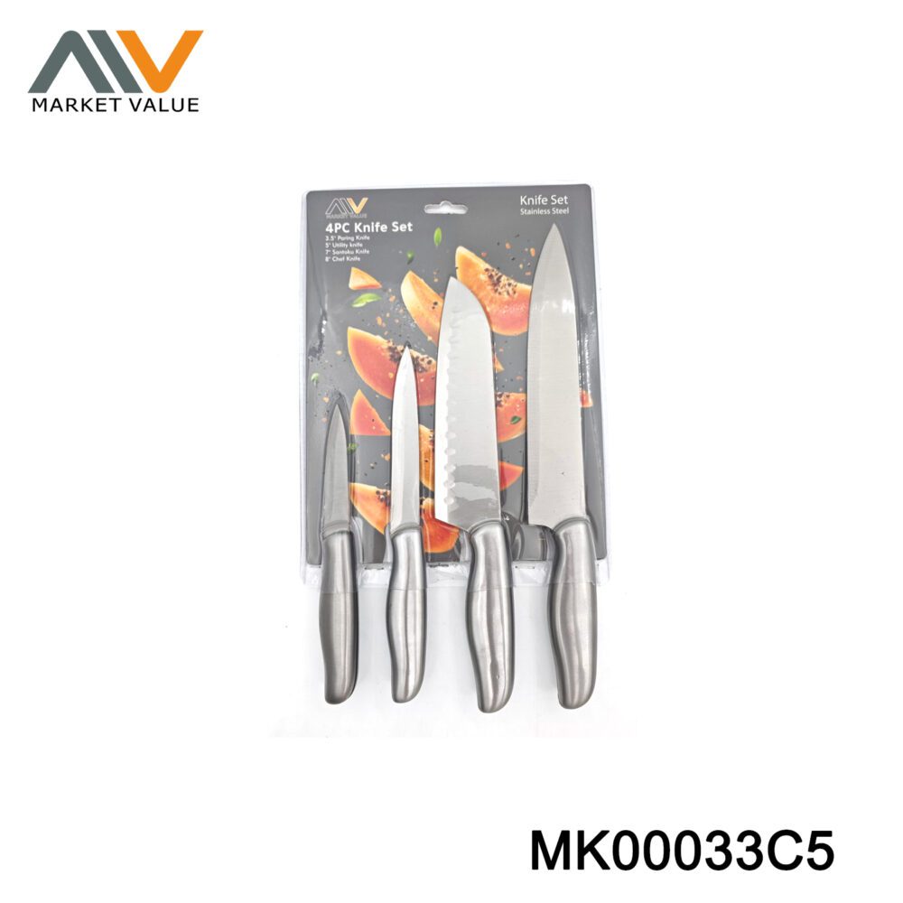 4Pk Ss Knife Set Db