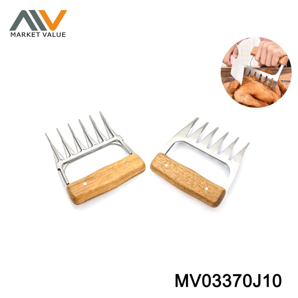 Cast Steel Meat Claw Wooden Hnadle In Box