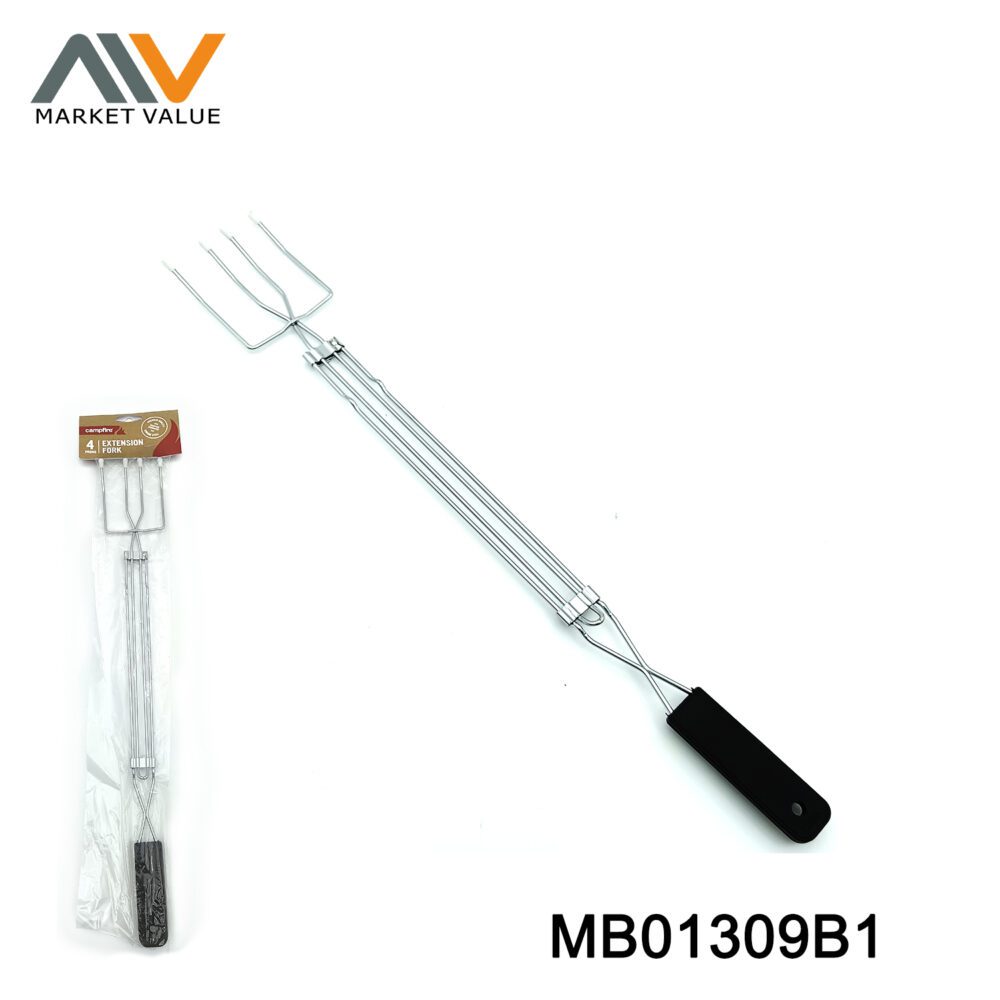 Chrome Bbq Fork Extend With Plastic Handle
