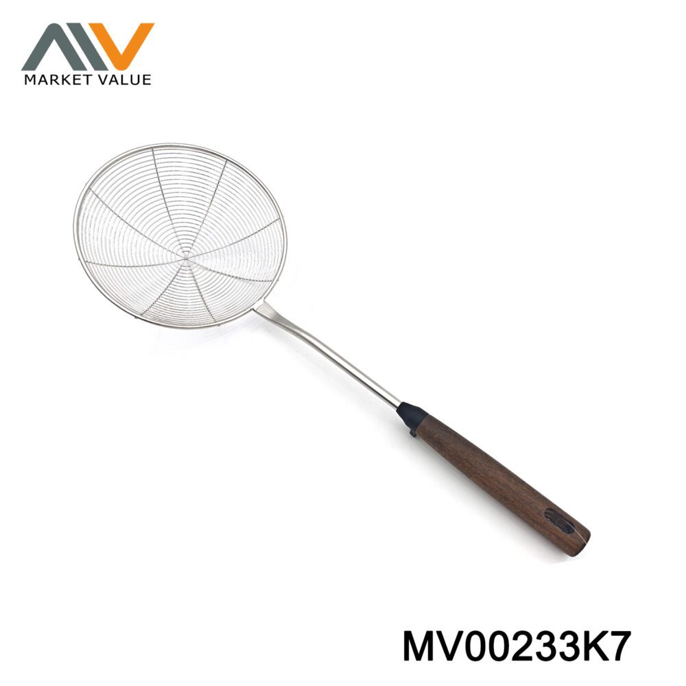 Stainless Steel Strainer With Wooden Hanlde
