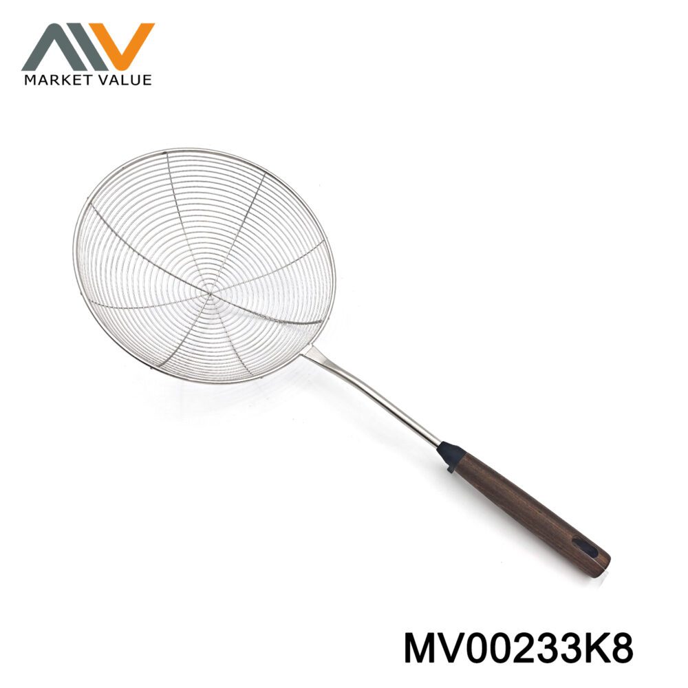Stainless Steel Strainer With Wooden Hanlde