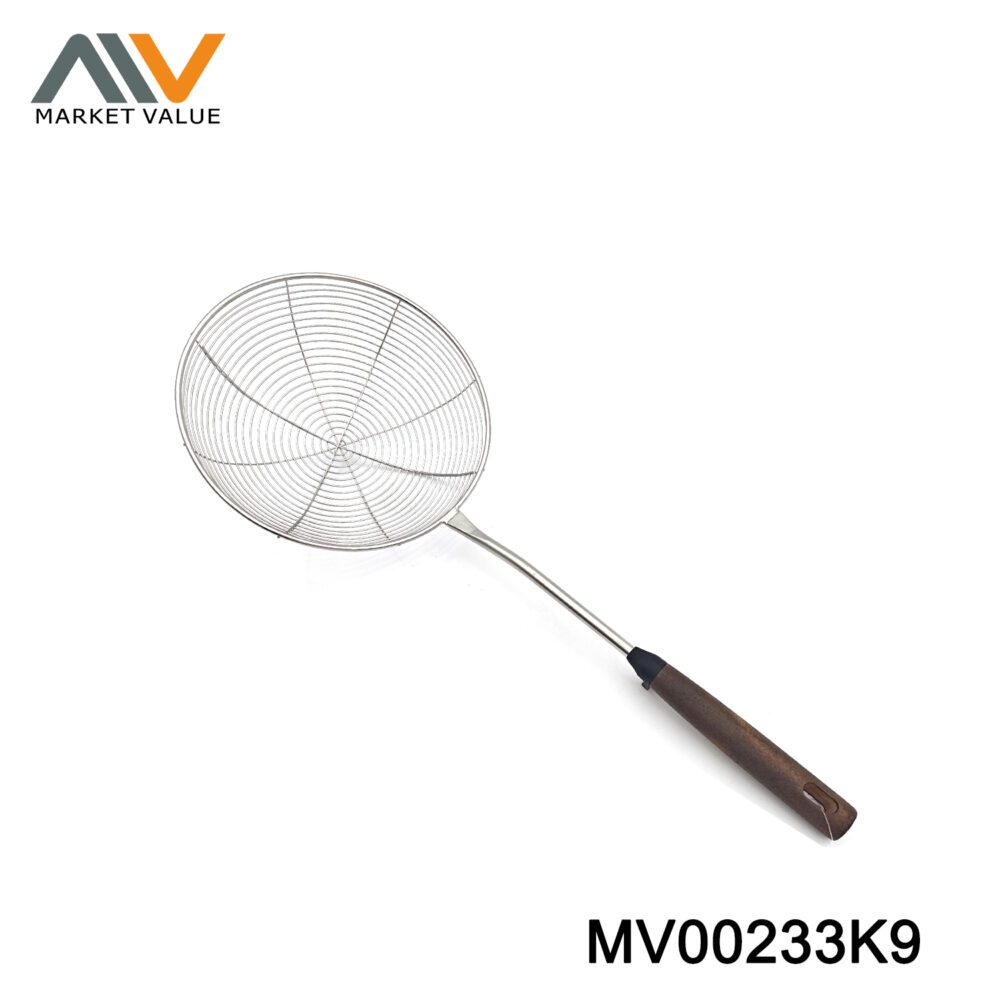 Stainless Steel Strainer With Wooden Hanlde