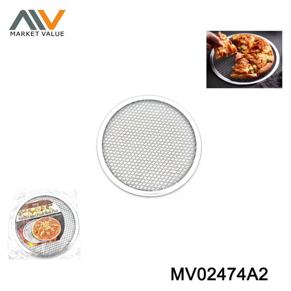 22.5Cm Pizza Mesh Plate Aluminium Lable