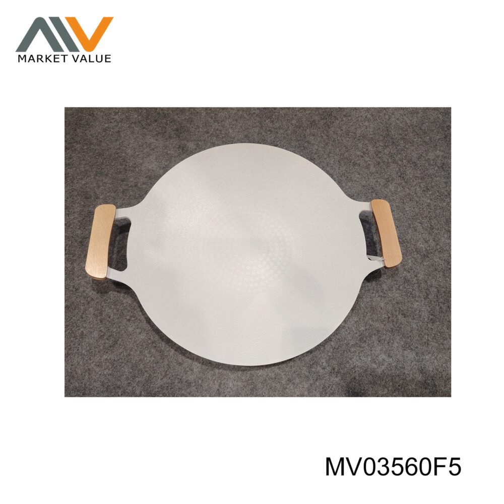 38Cm Cast Aluinium Steak Pan With Silicone Handle