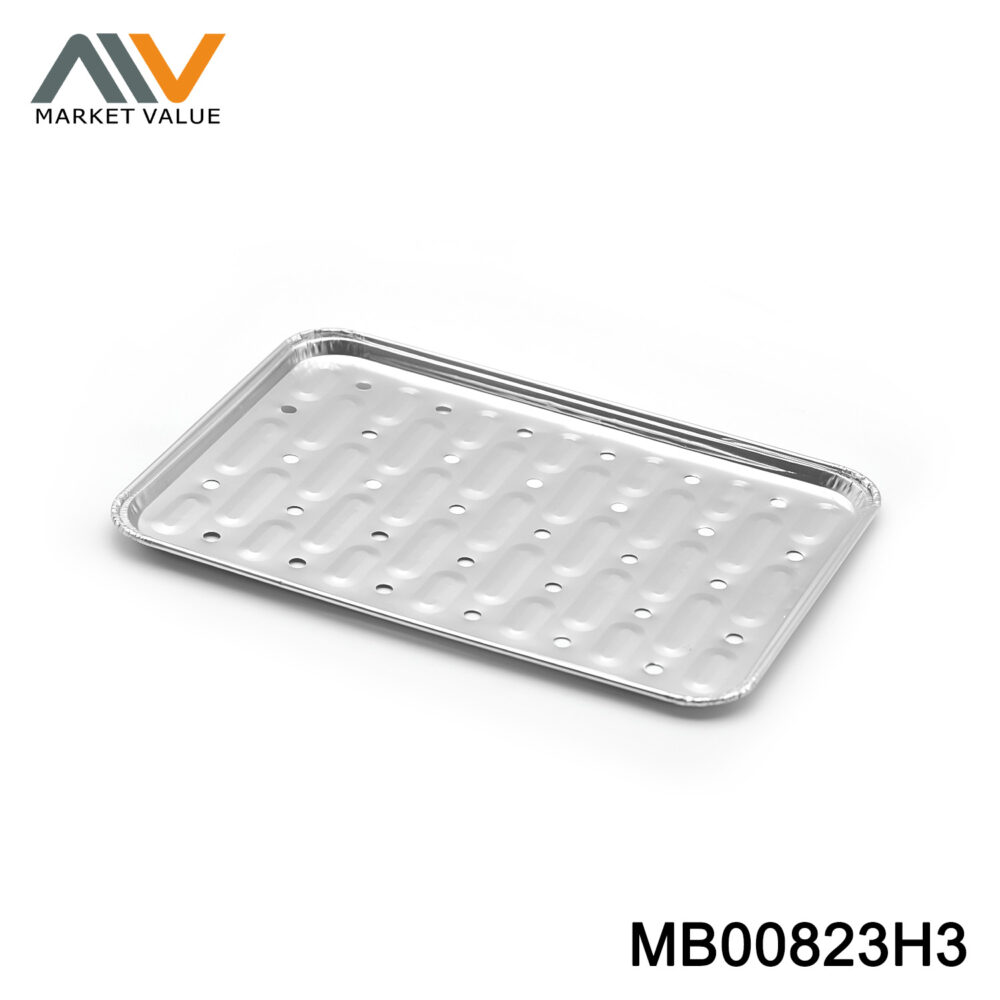 6PK Aluminum BBQ Pan Square in Polbag
