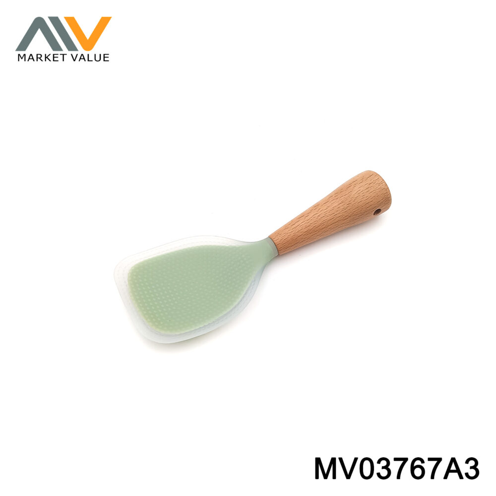 Silicone Rice Spoon With Wooden Handle
