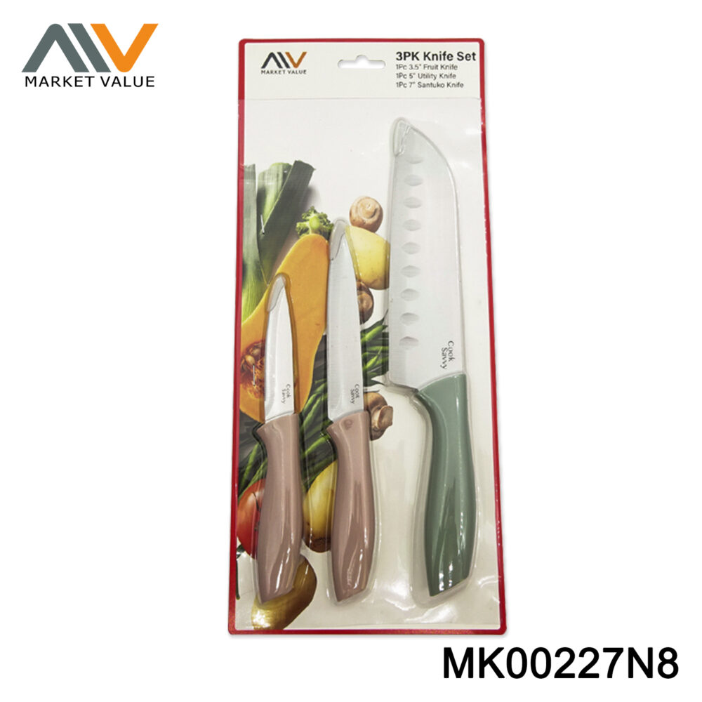 3 PK SS Knife Set BC