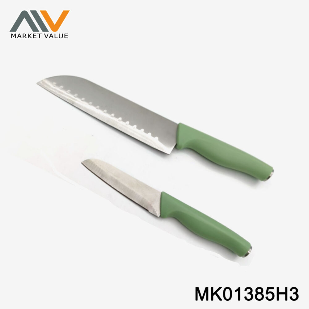 2PK Santoku knife AND Paring knives.PP handle BC