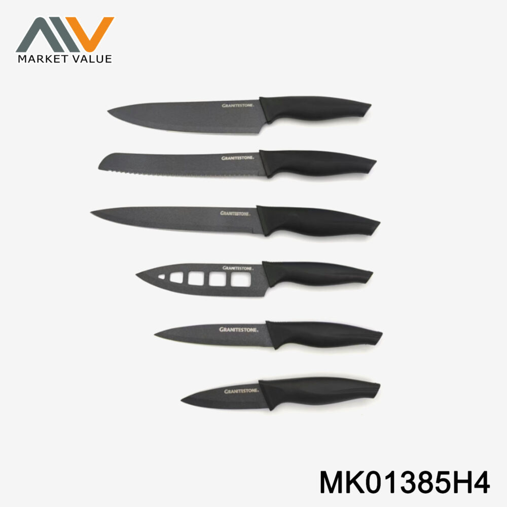 6PCS SS Knife With PP Handle