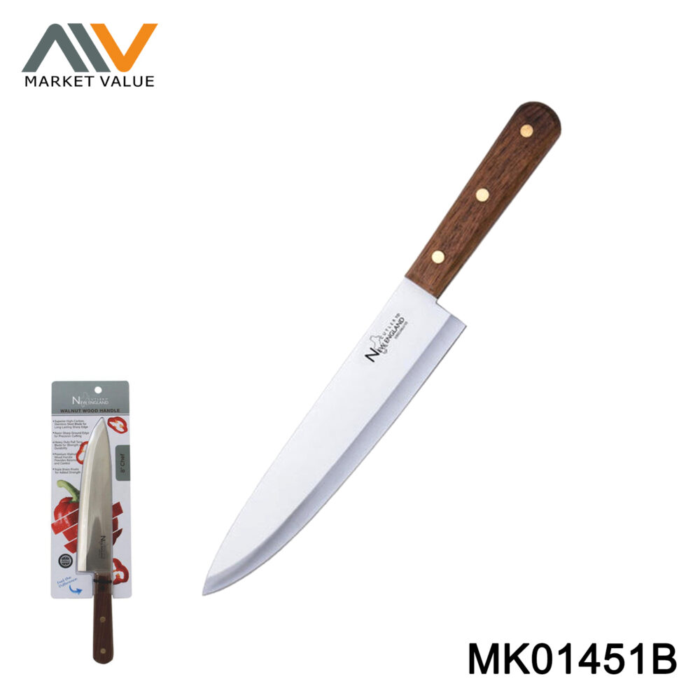 SS Chef KNIFE wooden Handle HAMBERGER BC
