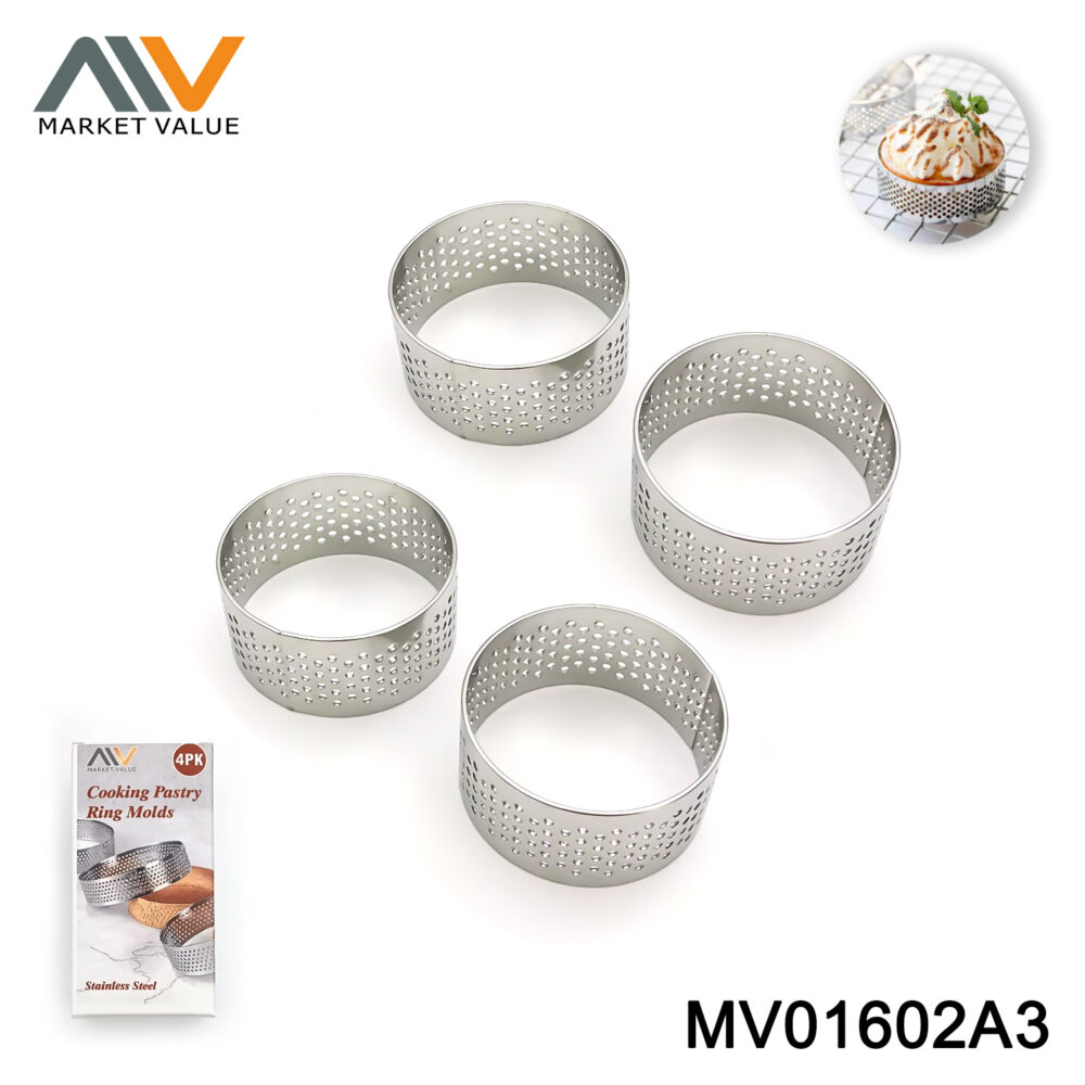 4PK 5CM Cooking Pastry Ring Molds Color Box