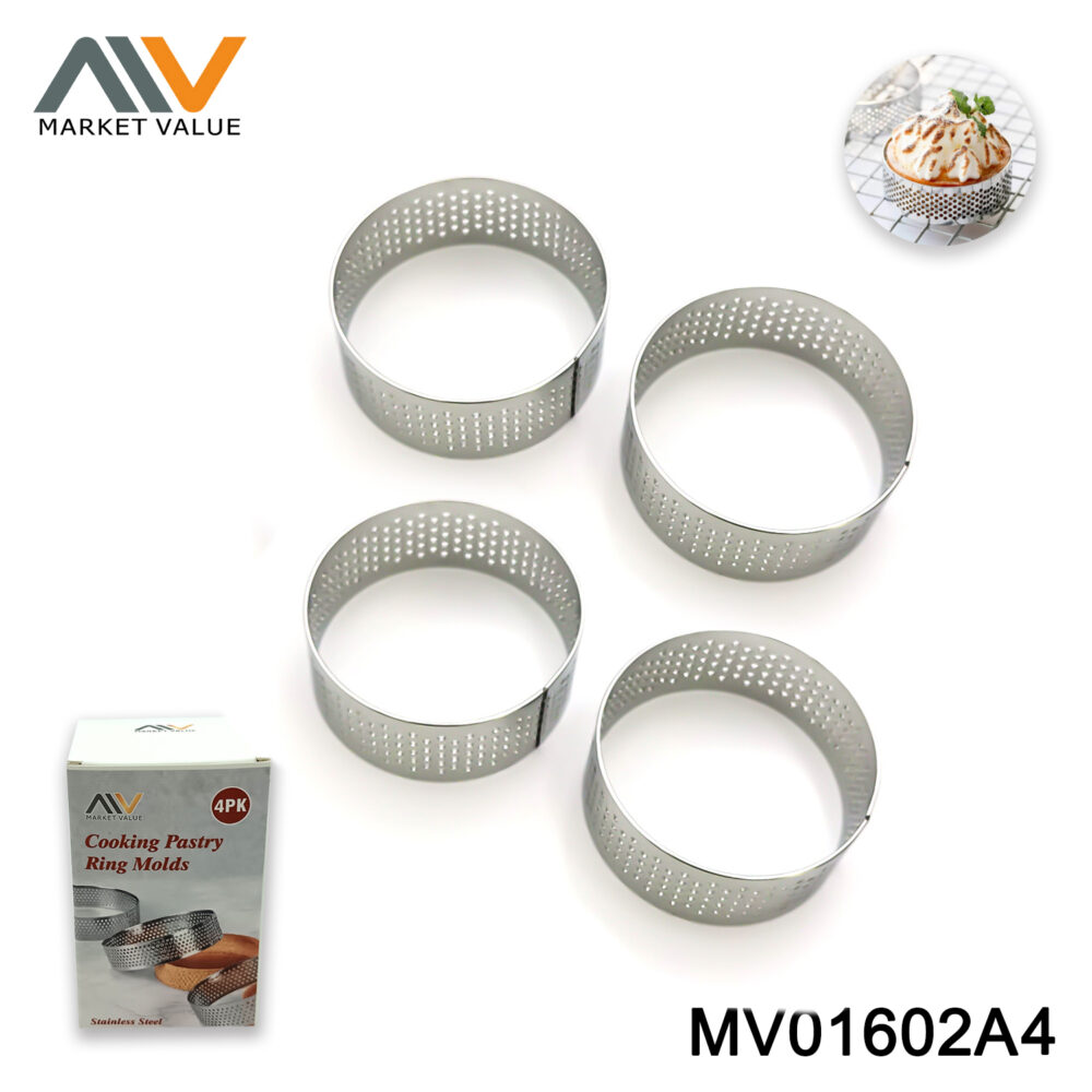 4PK 7CM Cooking Pastry Ring Molds Color Box