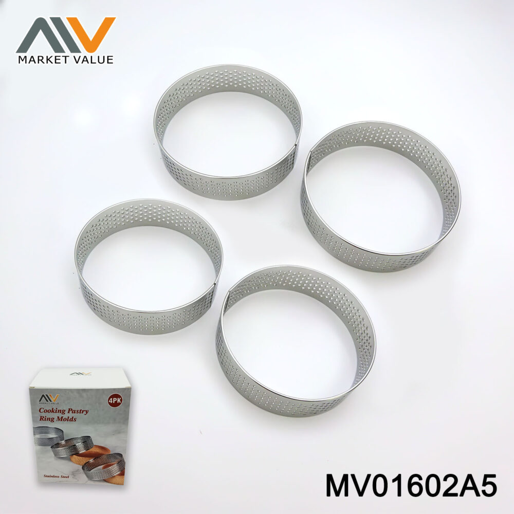 4PK 9CM Cooking Pastry Ring Molds Color Box