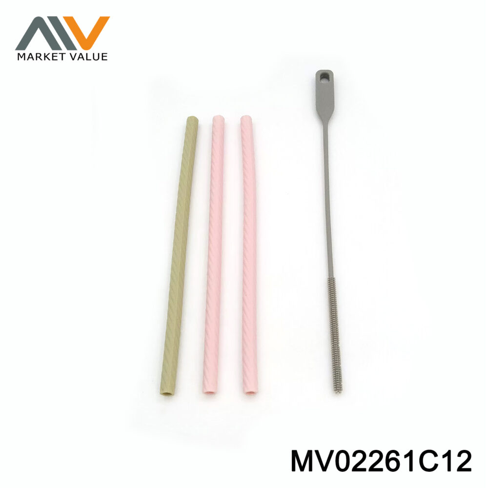 4PK Silicone Straw And silicone Brush Sets BC