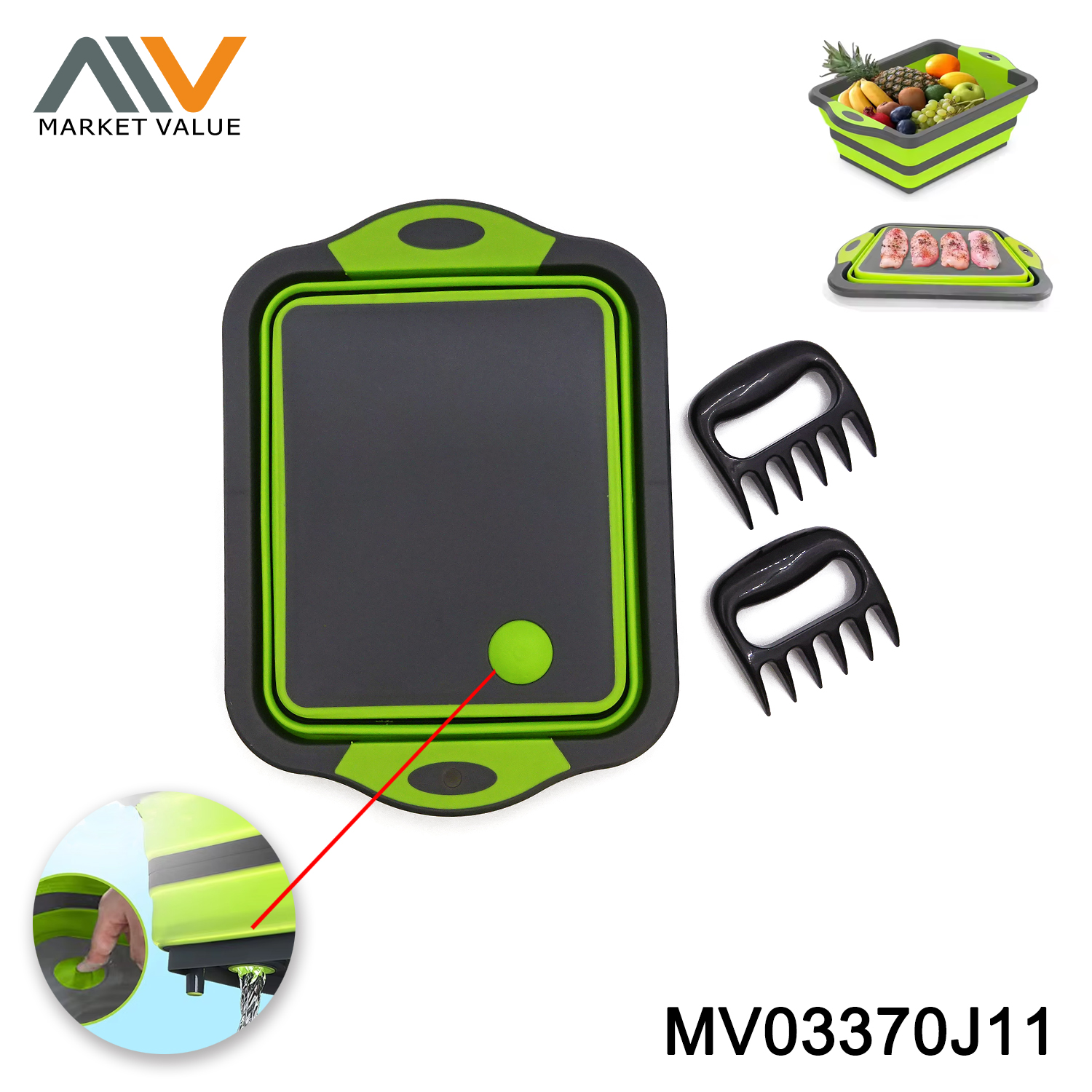 Foldable Pan With Claw Meat Fork Shrink Packing