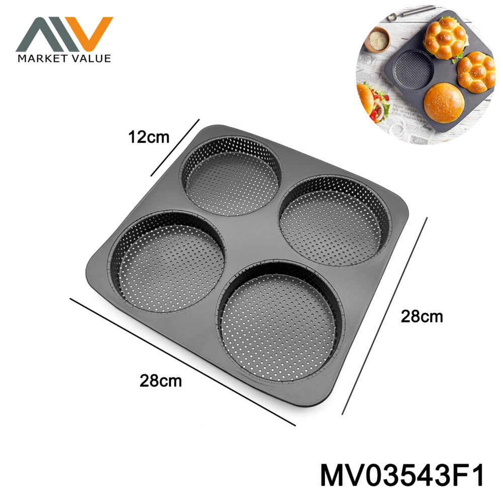 Cake Bread Hamburger Round Baking Pan