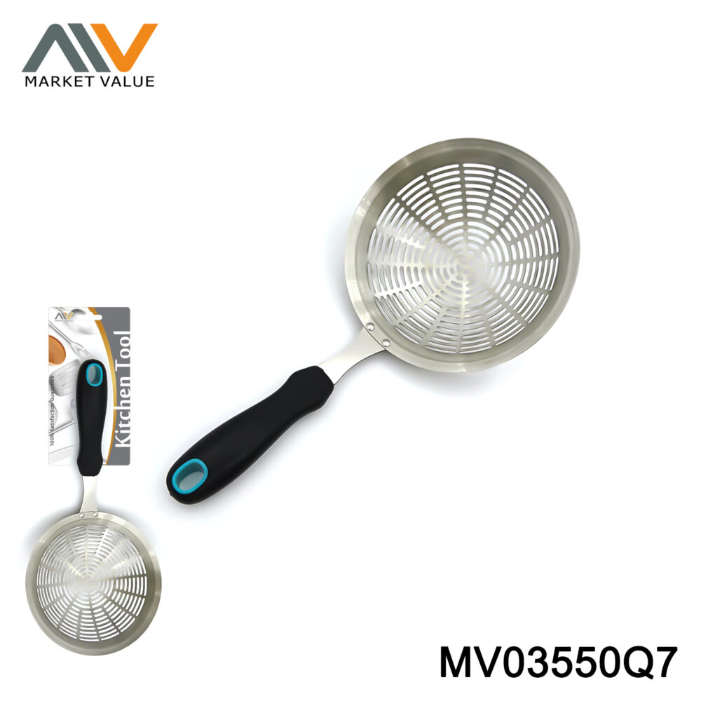 16CM SS Long Hole Strainer With TPR Handle