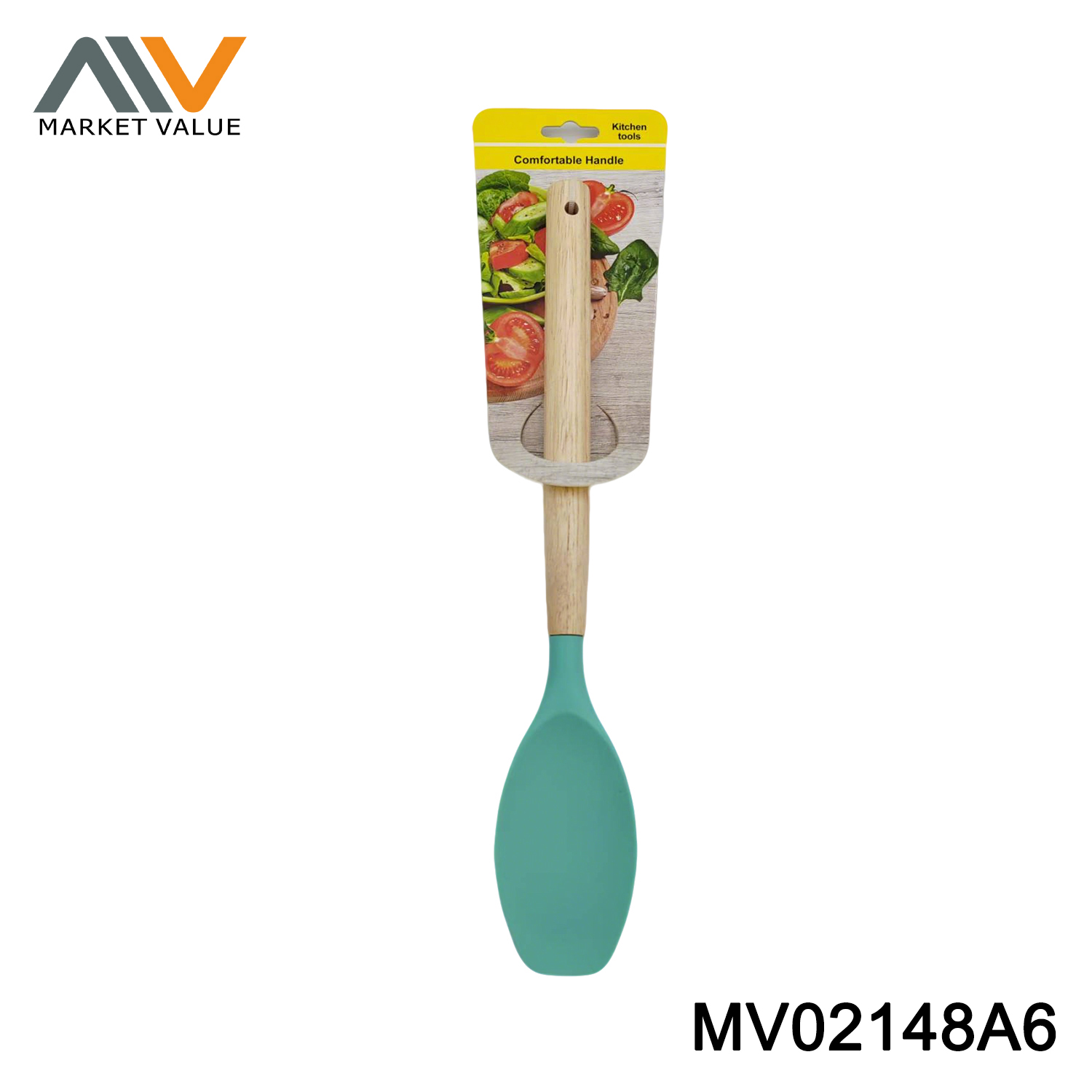 SILICONE SPOON Beech Handle TC