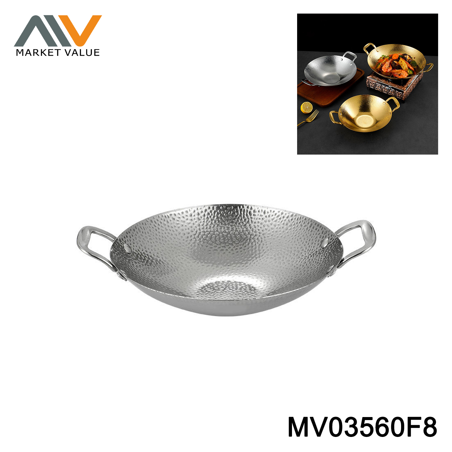 SS NONSTICK FRY PAN WHEEL CARD