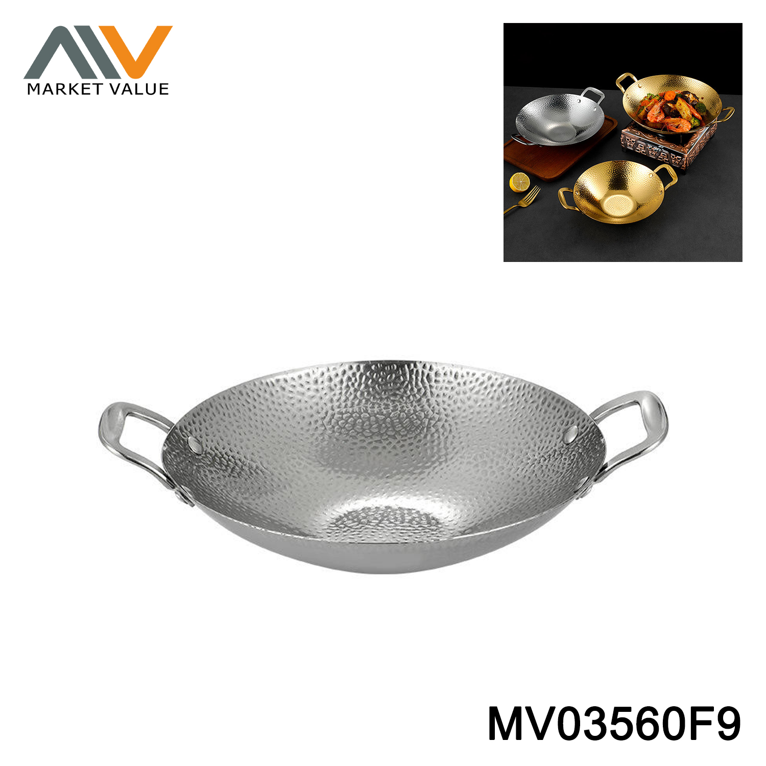 SS NONSTICK FRY PAN WHEEL CARD