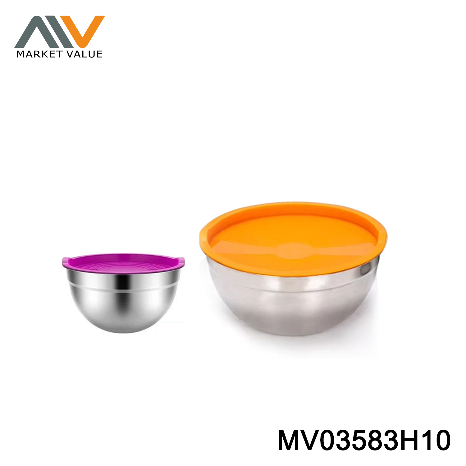 MV03583H10 18/24CM SS Salad Bowl In Color Box