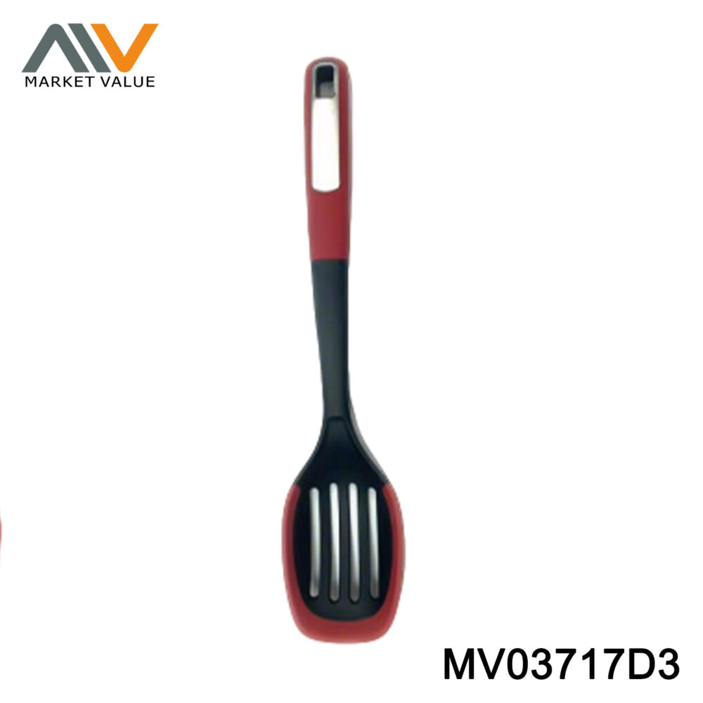PP Handle Nylon AND Silicone edge Slotted Spoon TC
