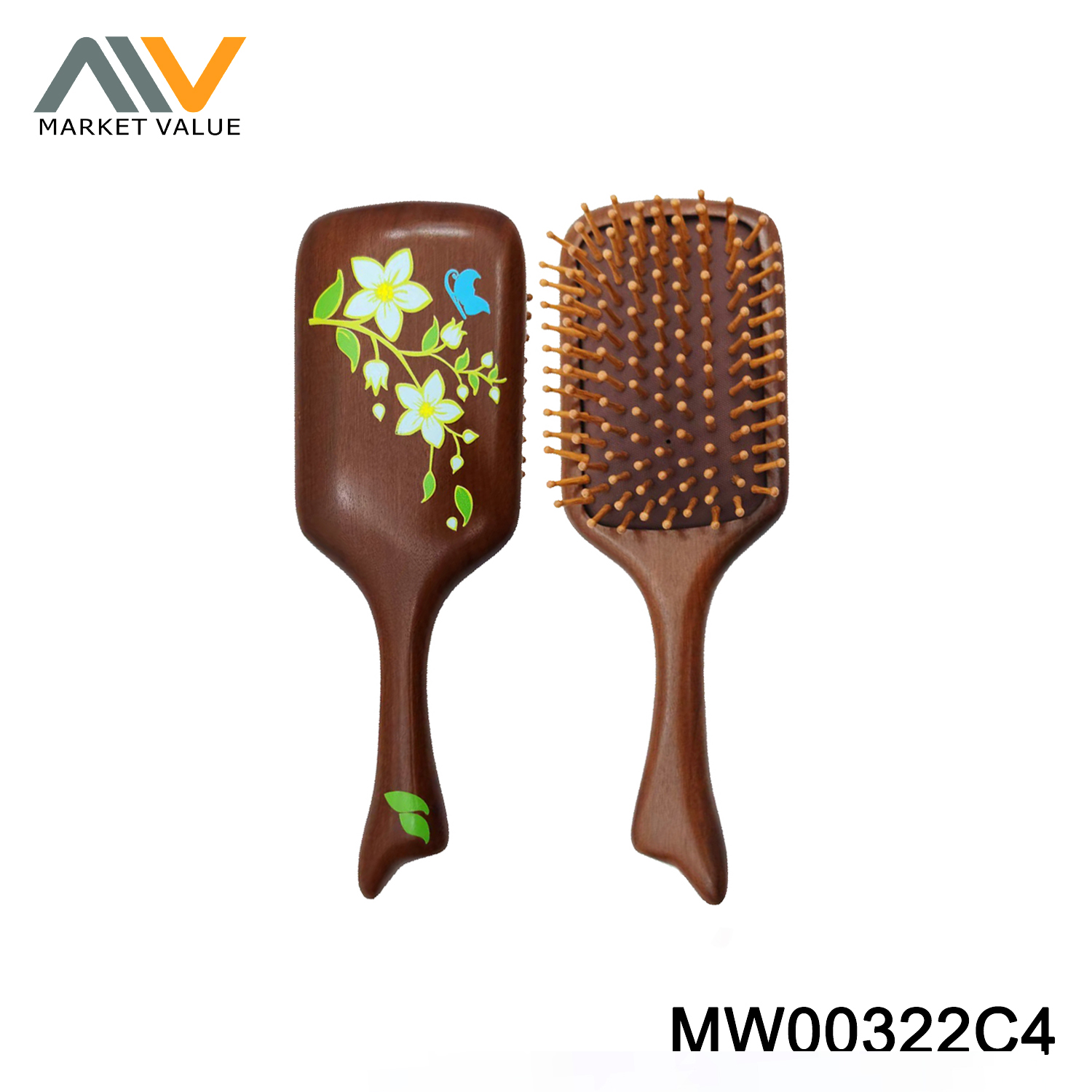 Massage Hair Comb with Wooden Handle