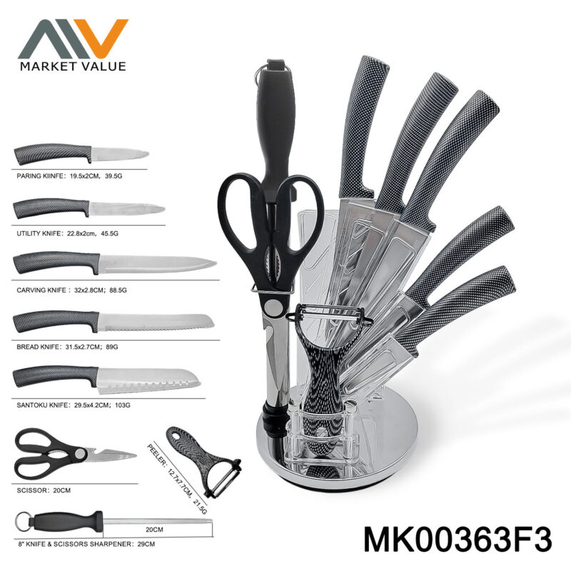 8Pcs Knife Set With Turning Stand in BOX
