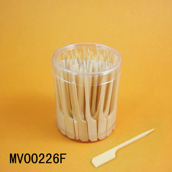 MV00226F 7Cm Bamboo Fruit Skewer(48Pcs) In Pvc Tube