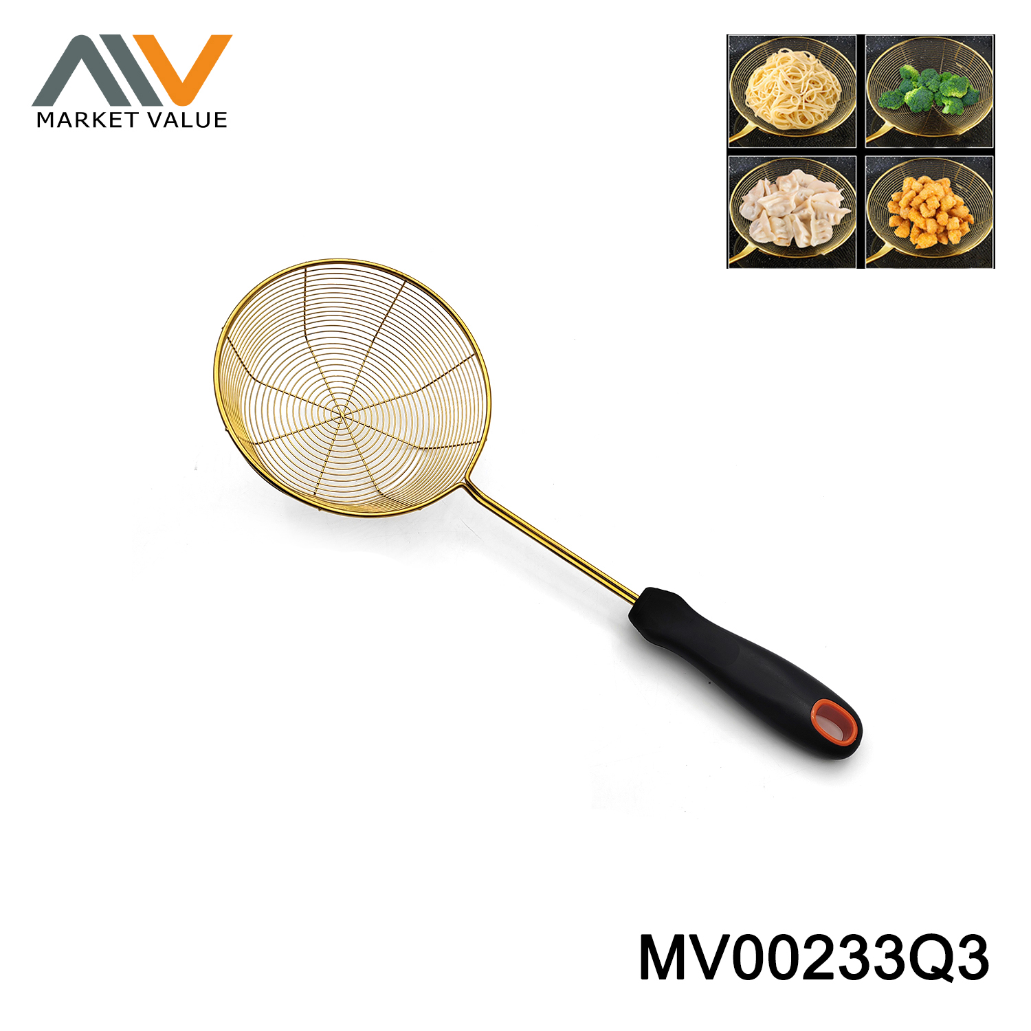 16CM S/S STRAINER IN PLASTIC HANDLE