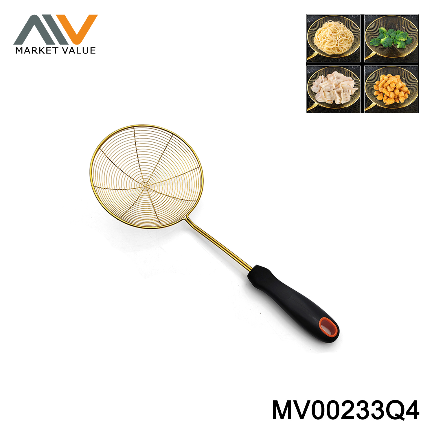 16CM S/S STRAINER IN PLASTIC HANDLE