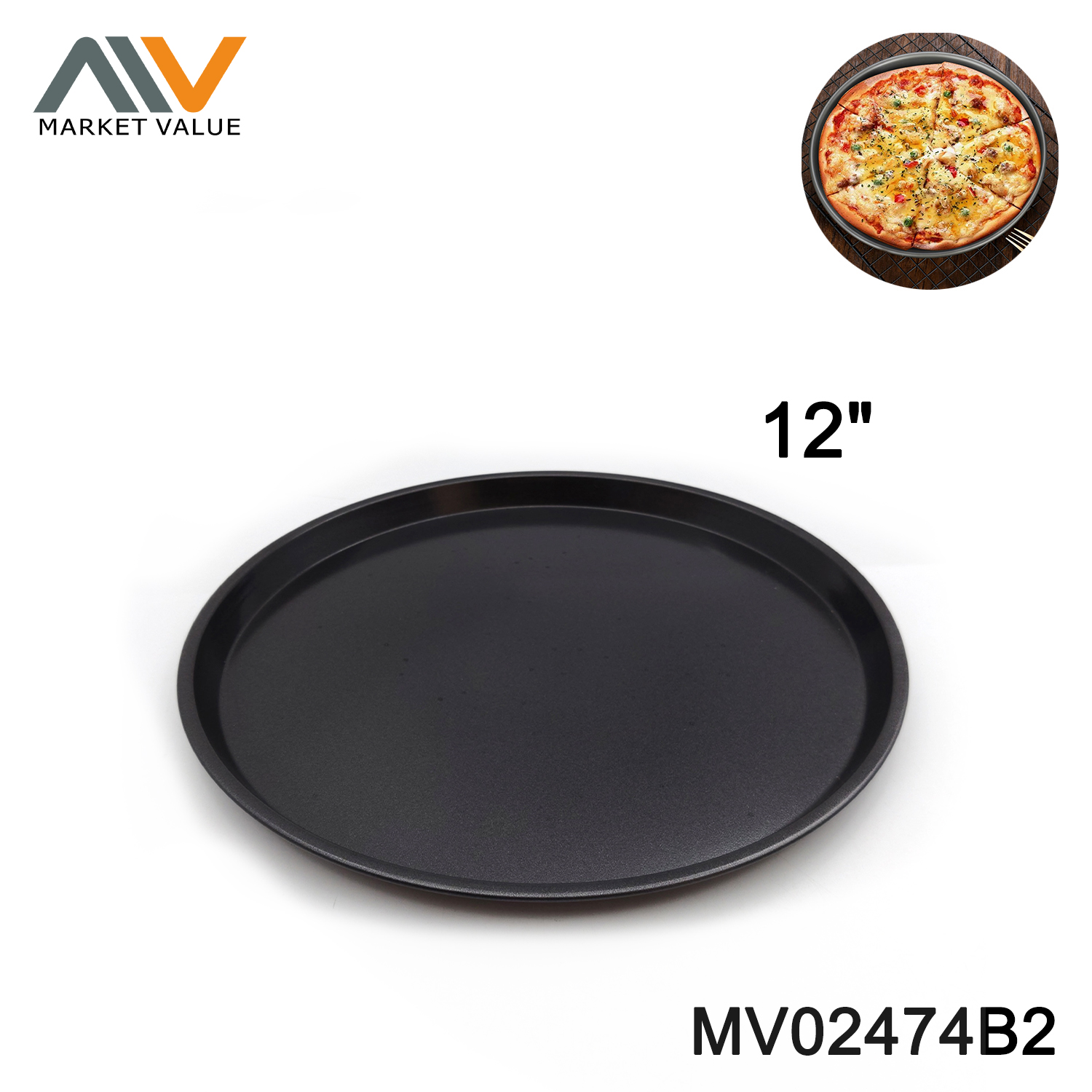 12 inch carbon steel pizza pan nonstick Lable
