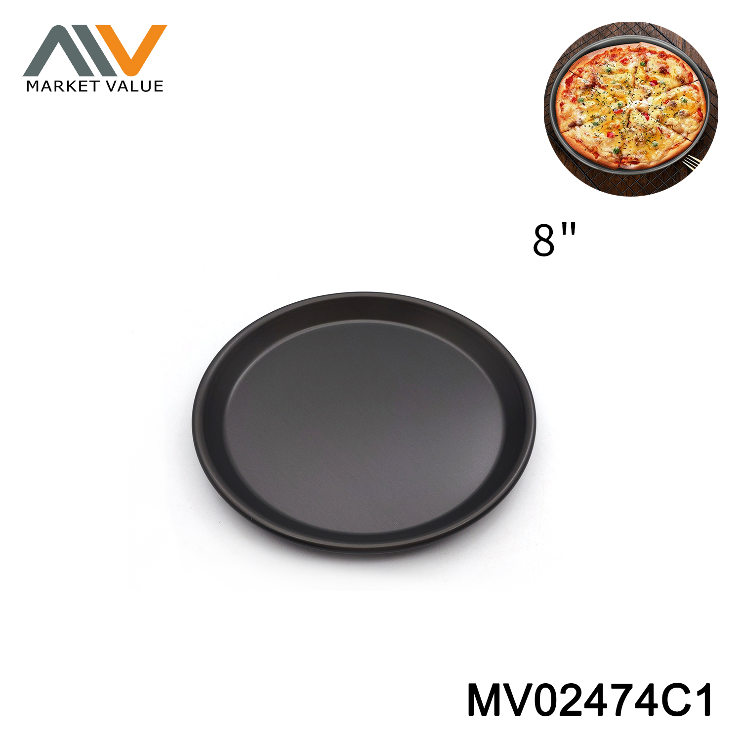 8 inch aluminum alloy pizza pan nonstick Lable