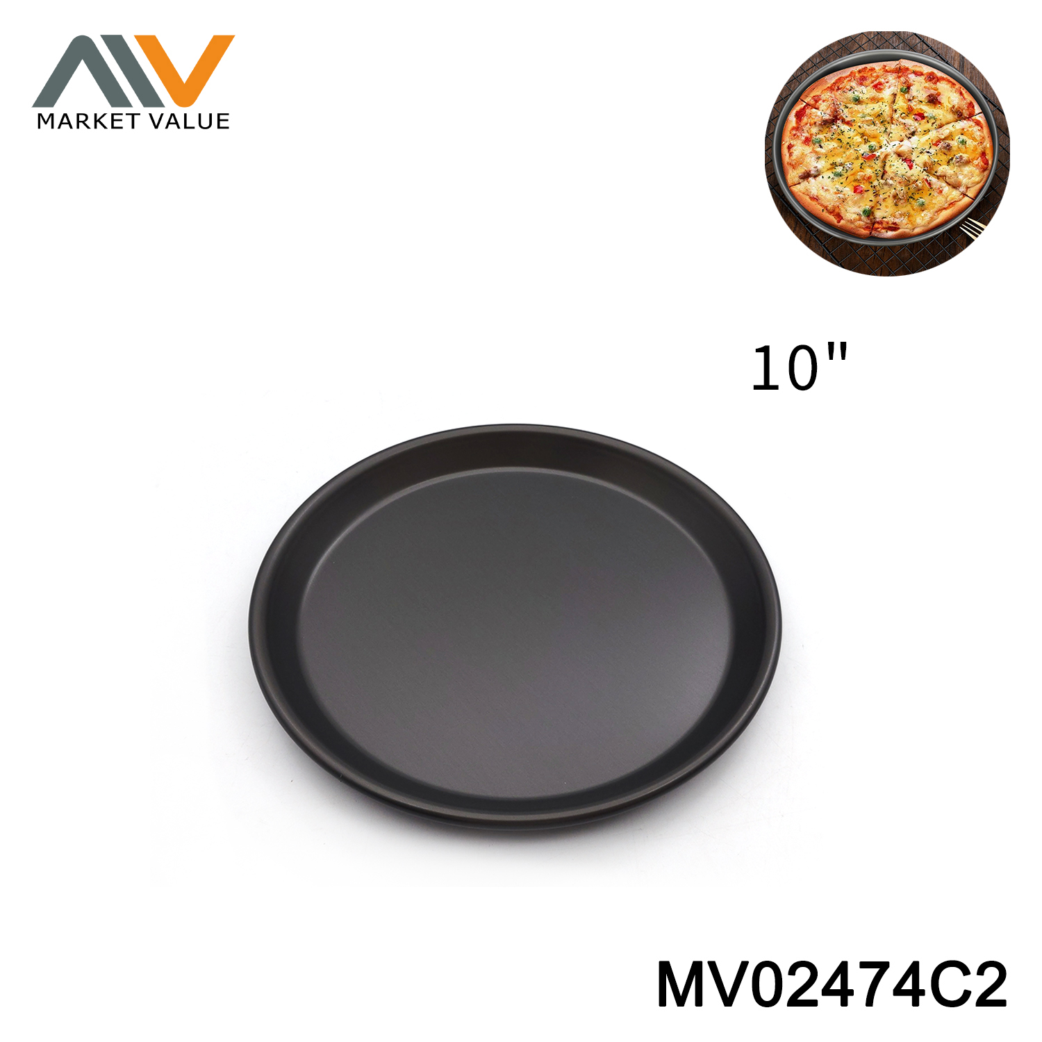 10 inch aluminium alloy pizza pan nonstick label