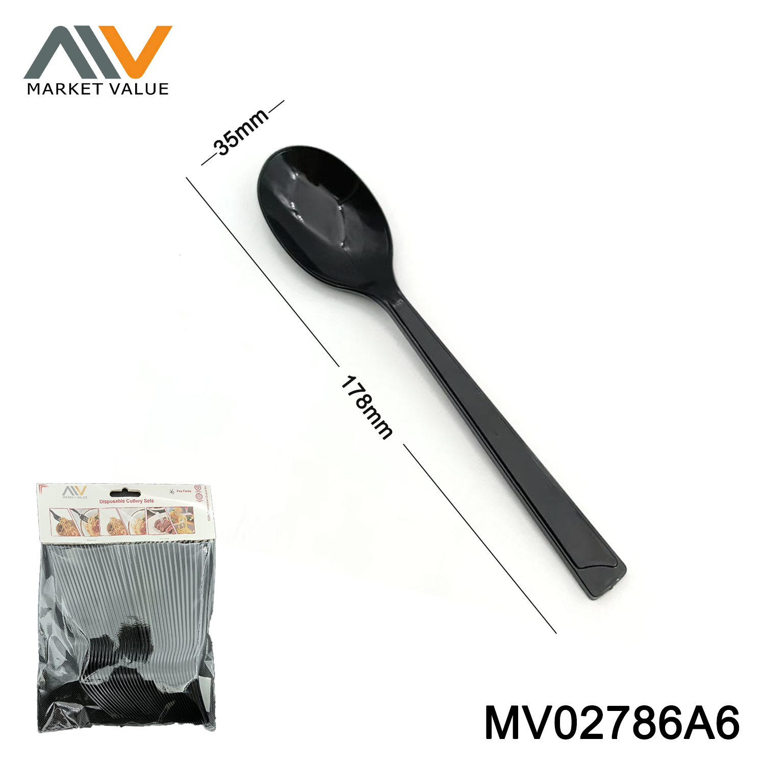 36 PK Plastic Spoons in polybag