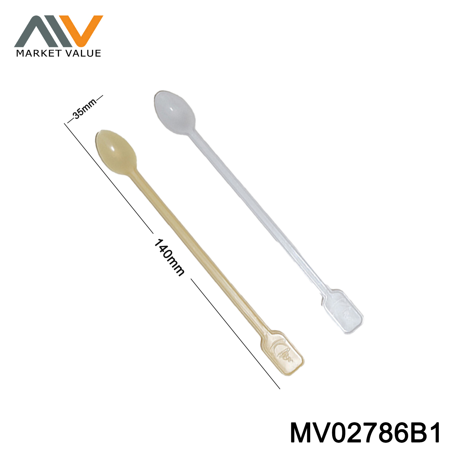 24 PK Coffee Plastic Spoons in polybag