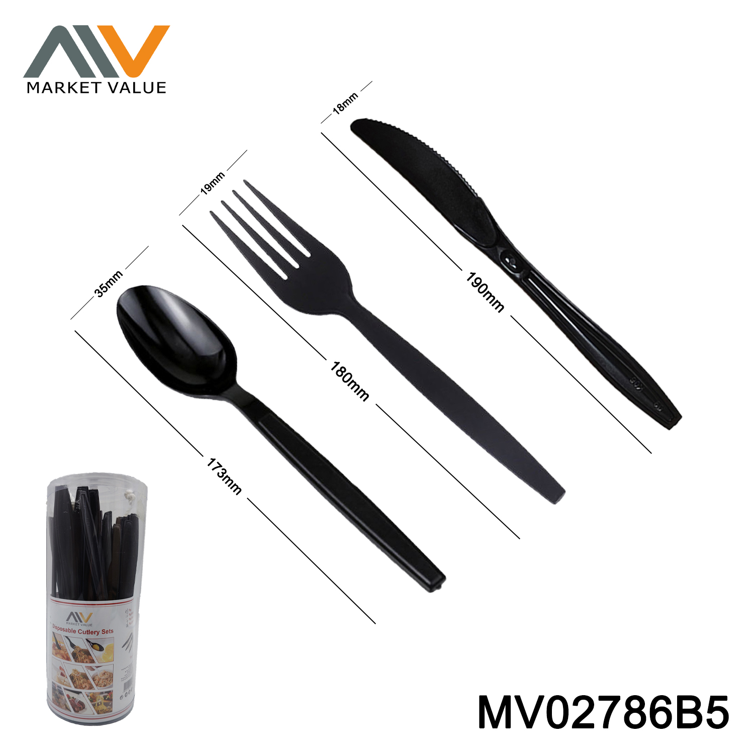 48 PCS 7 inch plastic knife