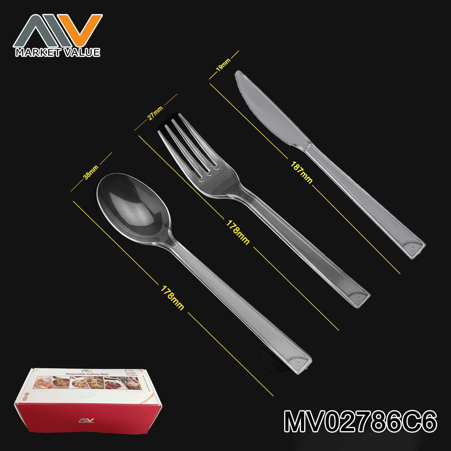 48 PCS European 7 inch knife