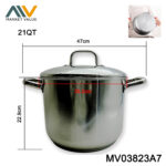 21QT SS Stock Pot with Cover in colour box