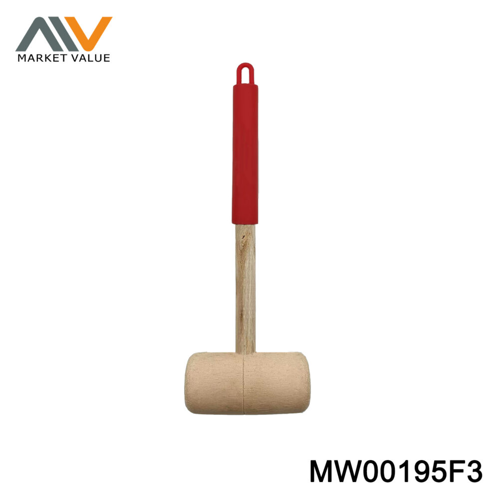 WOODEN BOTH SIDE MEAT HAMMER WITH SOFT GRIP HANDLE，T/C
