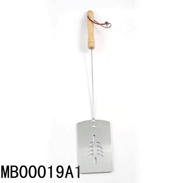 MB00019A1 17"(L) Bbq Spatula With Wooden Handle & Leather Strip
