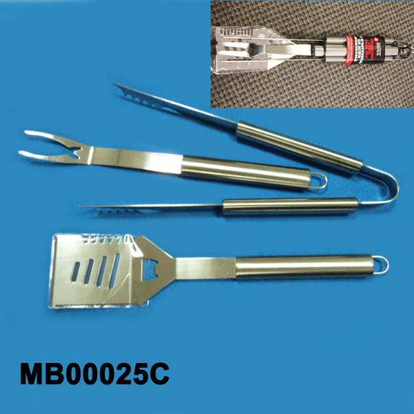 MB00025C 3Pcs S/S Bbq Tools Wheel Card