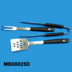 3Pcs S/S Bbq Tools Plastic Handle Wheel Card