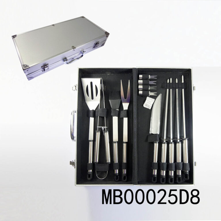 14Pcs S.S Bbq Tools With Aluminum Box