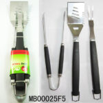 3Pcs S/S Bbq Tools Plastic Handle，Wheel Card