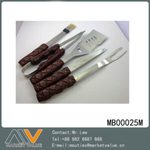 5Pcs S/S Bbq Tools With Resin Handle(Steak)