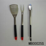 3Pcs S/S Bbq Tools Plastic Handle
