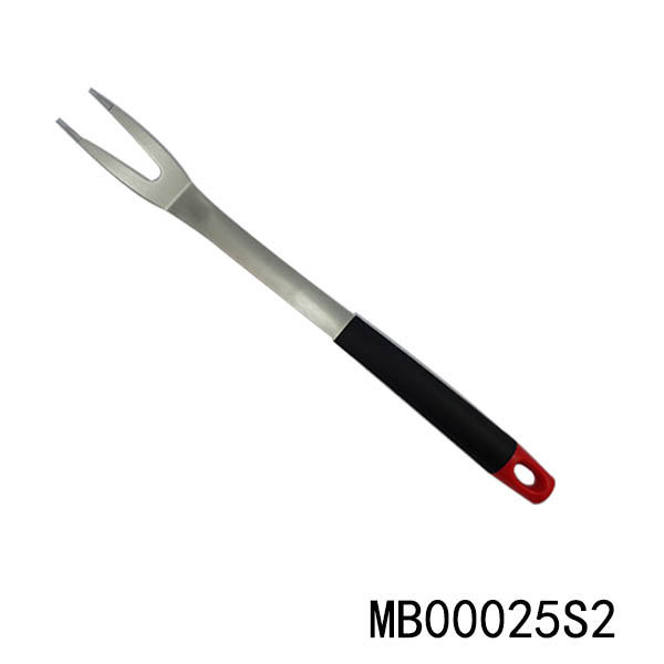 MB00025S2 S/S Bbq Tools Plastic Handle/Fork