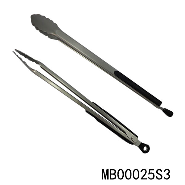 S/S Bbq Tools Plastic Handle/Tong