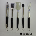 5Pcs S/S Bbq Tools Plastic Handle